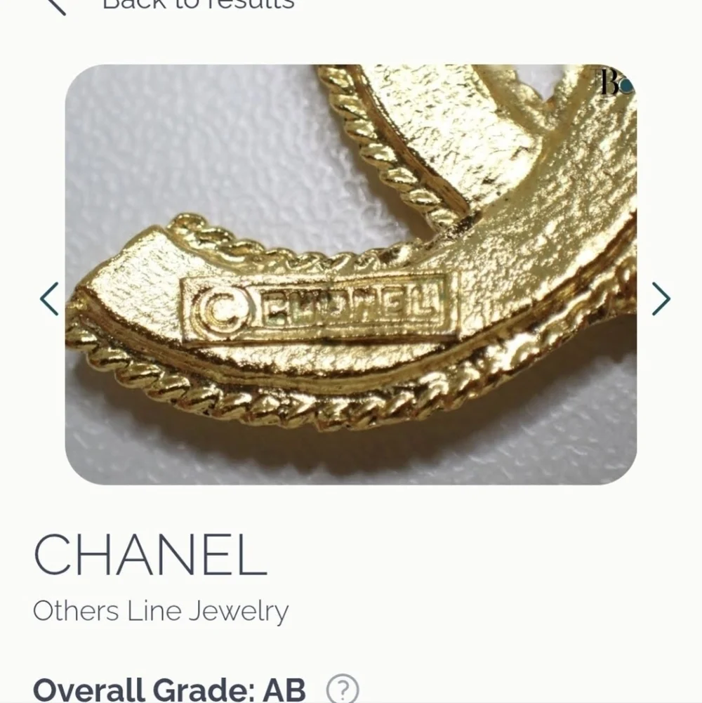 Chanel Vintage 1985 CC Logo Necklace Authentic Rare Gold-Tone